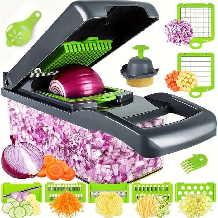 14-Piece Kitchen Vegetable Chopper Set