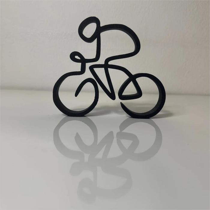 Minimalistic Cyclist Sculpture