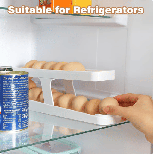 Automatic Scrolling Egg Rack Holder Storage Box