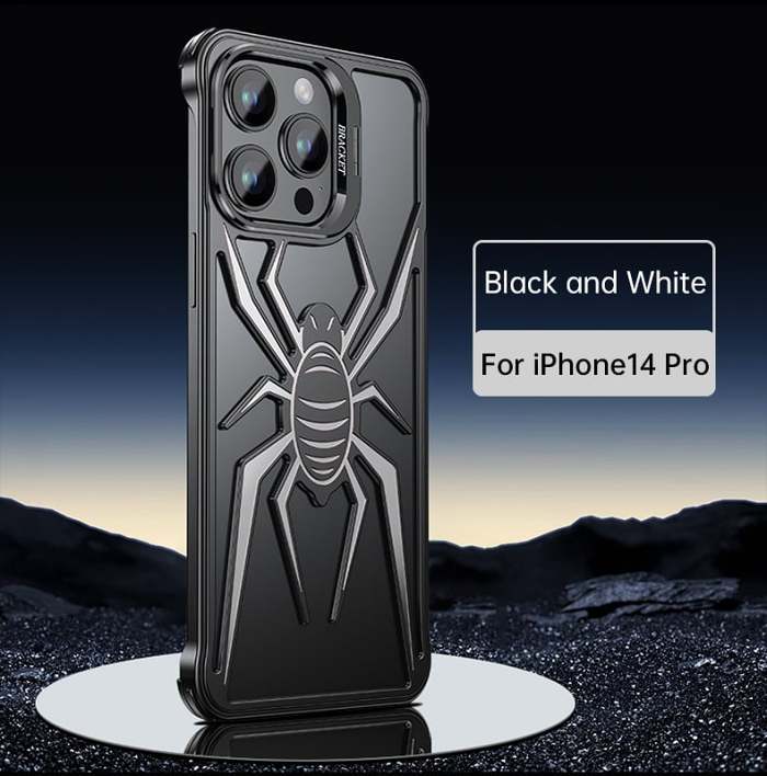 Creative Spider Armor Design Metal Anti-Fall Phone Case