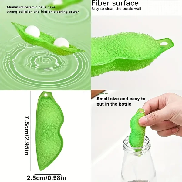 Pea Shape Sponges Beans Shaped Bottle Cleaning Sponge