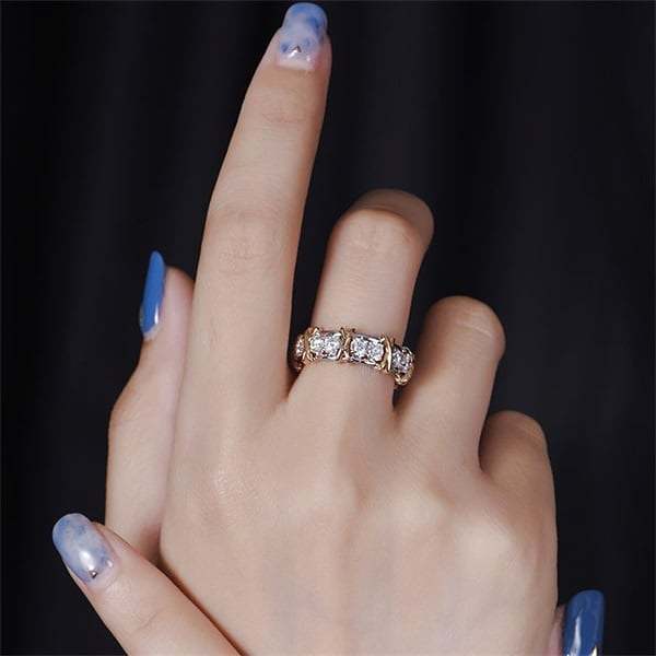 Last Day Promotion 70% OFF - Cross Full Moissanite Diamond Ring
