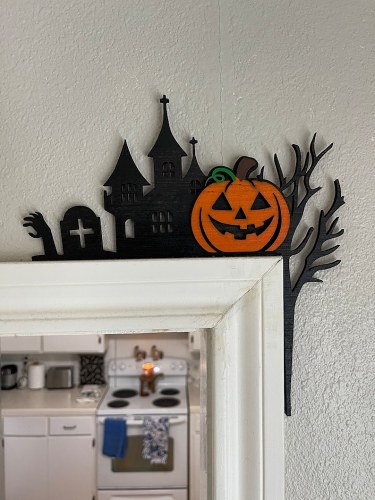 Hot sale now [60% OFF] - Wooden Halloween Door Corner Sign