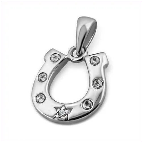 Horse Shoe Sterling Silver Pendant