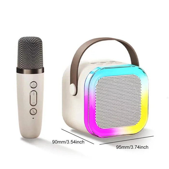 Mini Karaoke Machine for Kids with Wireless Microphones by Veasoon