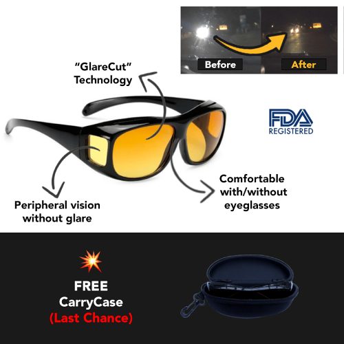 LAST DAY SALE 49% OFF Headlight Glasses with GlareCut Technology (Drive Safely at Night)