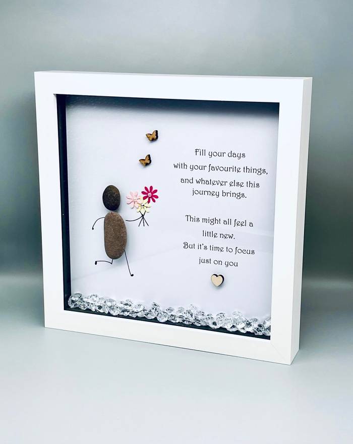 Christmas Sale 49% OFFGood luck present, pebble art picture framed poem