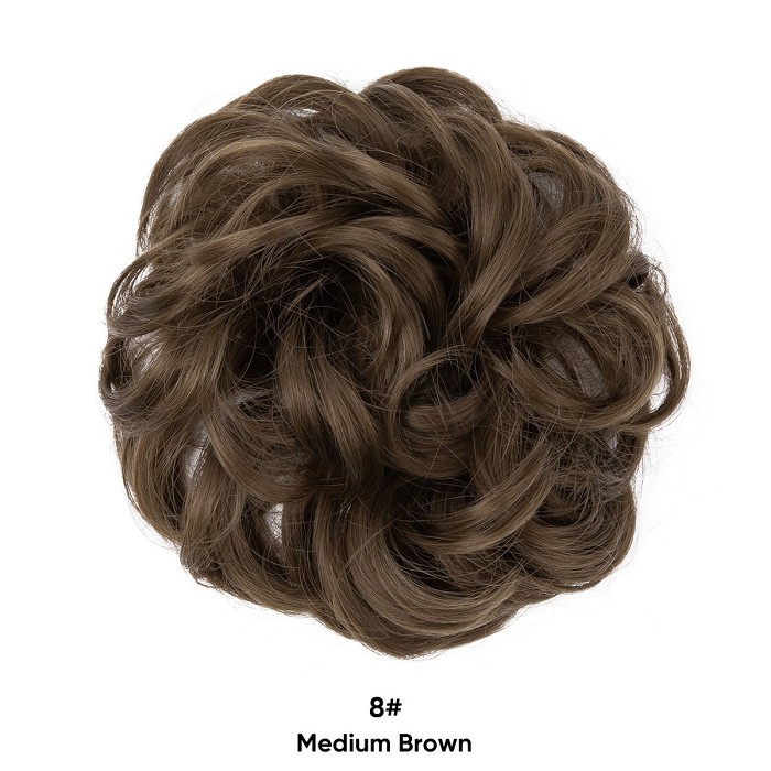 Messy Curly Hair Wig Bun
