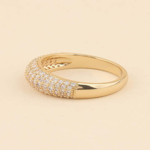 Crystal Dome Gold Ring