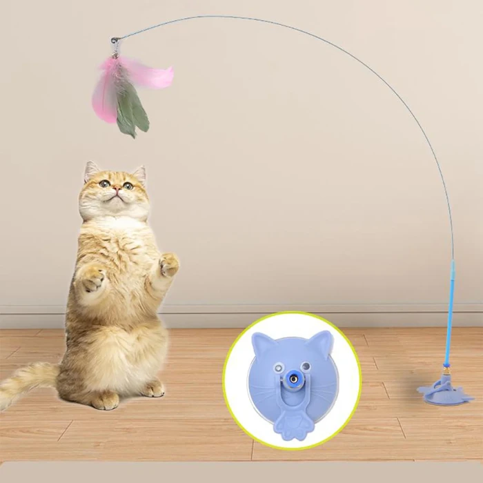 Strong suction cup automatic cat toy