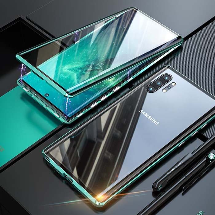 High Definition Magnetic Tempered Glass Double-sided Phone Case For Samsung