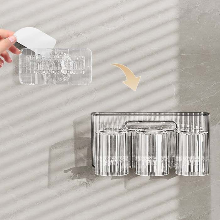 Hot SaleFree-Punching Toothbrush Holder With Mouthwash Cup