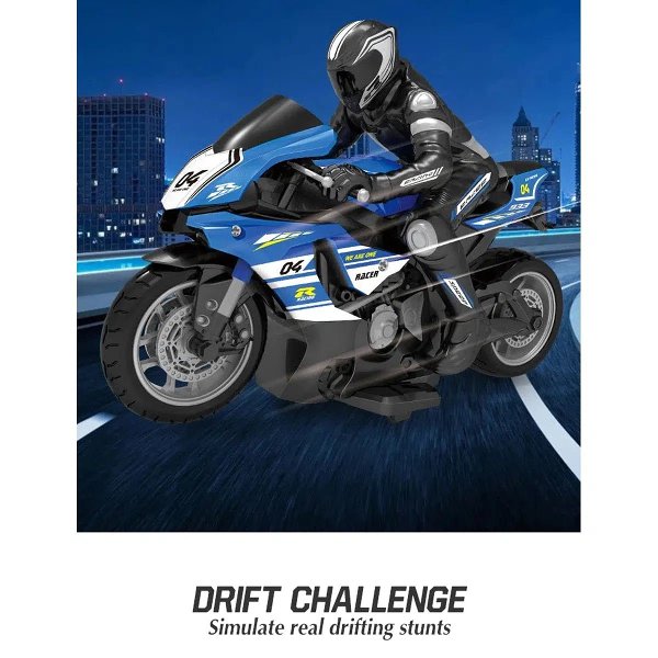 2.4GHz Stunt RC Motorbike - 1:10 Scale High-Speed Drift Racer with 30-Min Drive【 FREE SHIPPING】