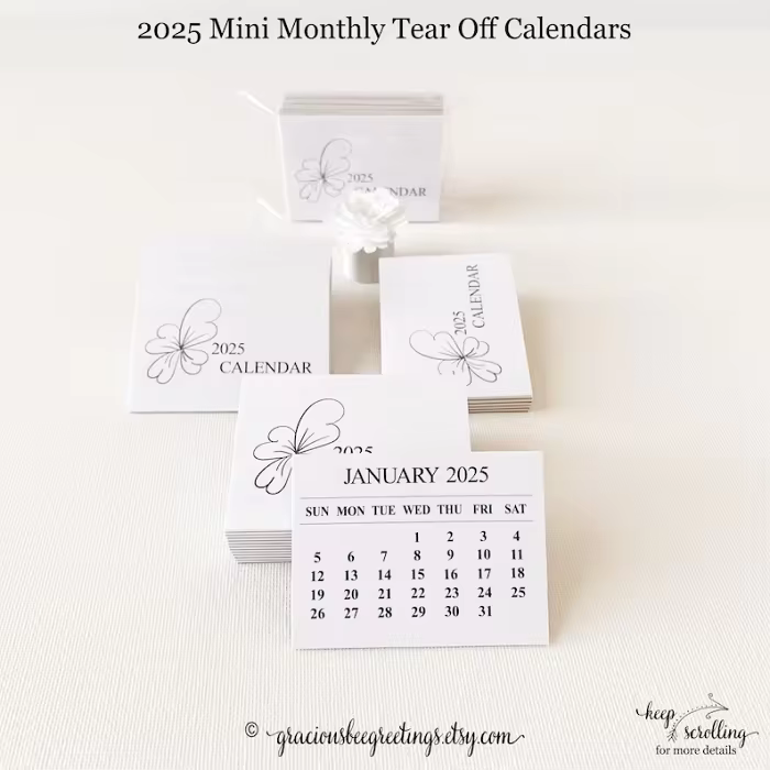 2025 Mini Tear-off Calendar