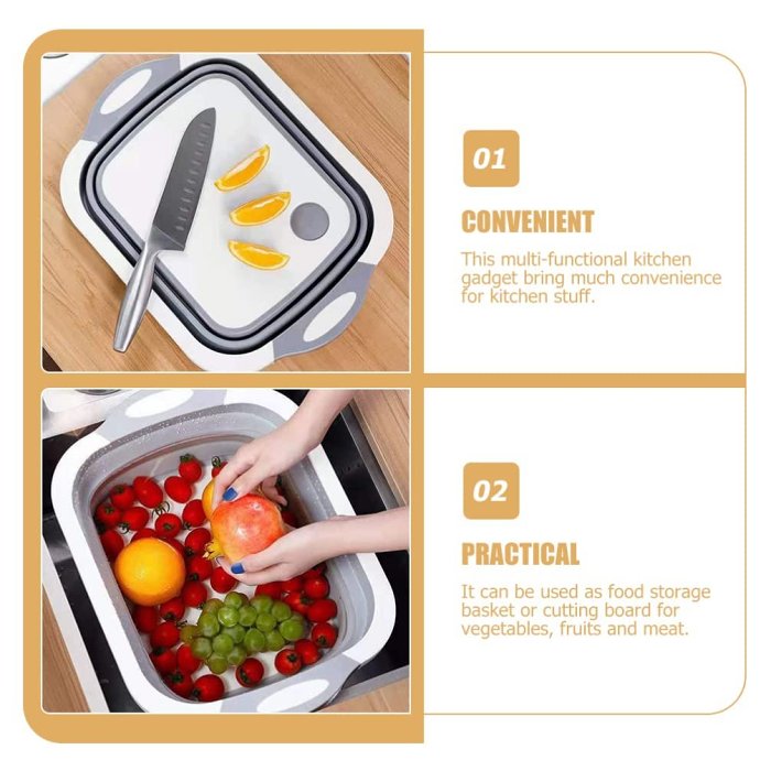 Foldable Chopping Board Wash Basin Portable