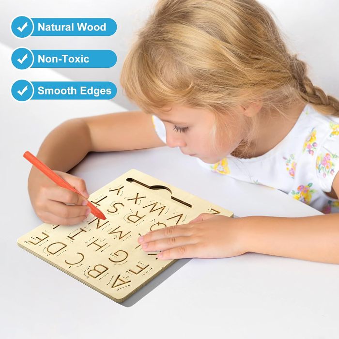 Double-sided Wooden Letter Tracing Board
