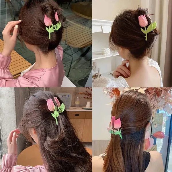 Tulip Catch Flower Hair Clip
