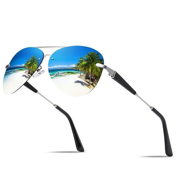 FENCHI Rimless Polarized Pilot Sunglasses UV400