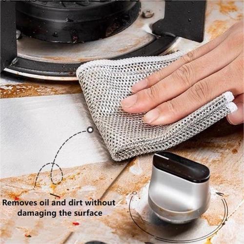 Multipurpose Wire Dishwashing Rags for Wet and DryBuy 3 Get 2 Free