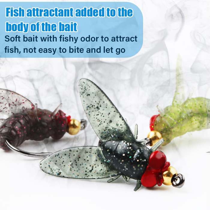 FATHER'S DAY SALE - Simulated Flies Fishing Attractor Bait Hook