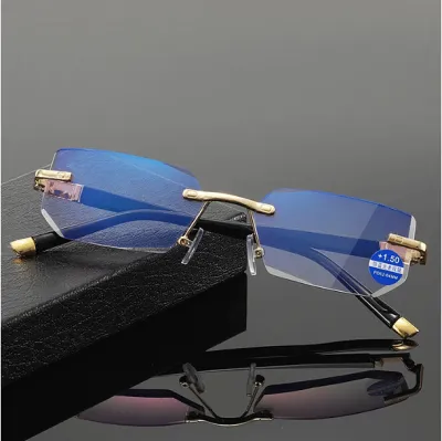 Sapphire high hardness anti-blue light progressive distance reading glasses
