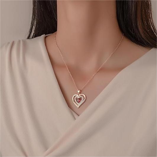 Preserved Real Rose with Mom Necklace