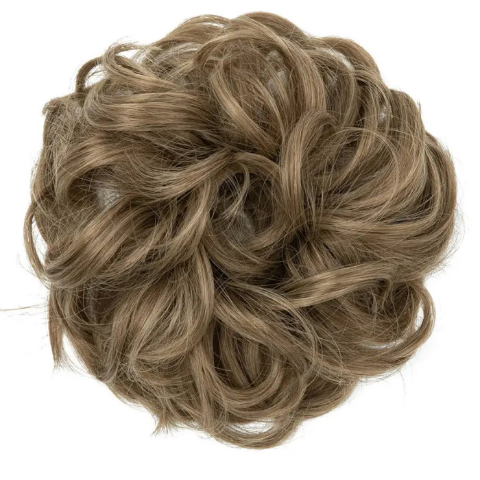 Messy Curly Hair Wig Bun