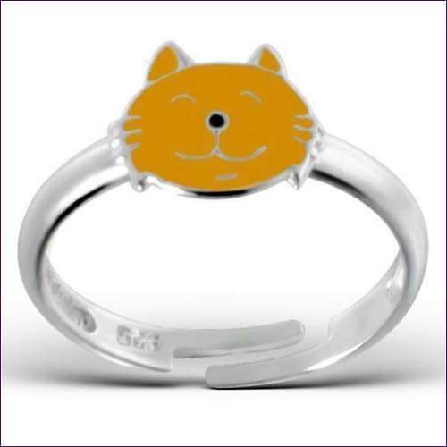 Yellow Cat Silver Ring