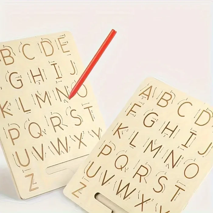 Double-sided Wooden Letter Tracing Board