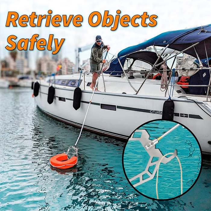 Telescoping Automatic Boat Dock Hook