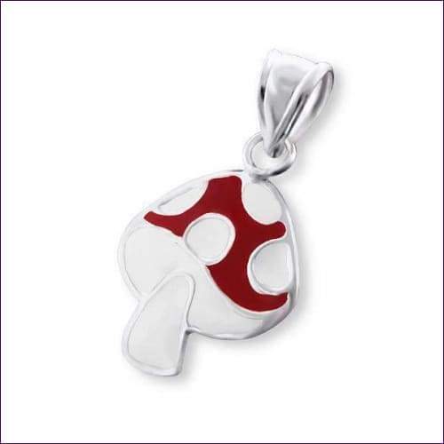 Children's Silver Mushroom Pendant