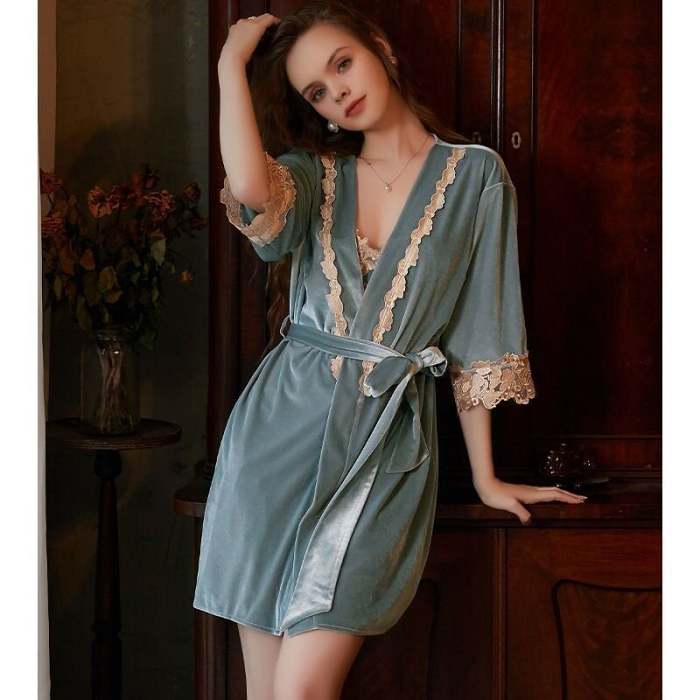 Blushy Silk 5 Piece Pajama Set(Buy 2 Free Shipping)