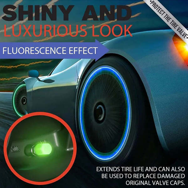 HOT SALE 49% OFFFLUORESCENT TIRE VALVE CAPS