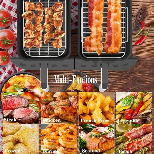 304 Stainless Steel Air Fryer Removable Multi-Tier Stand