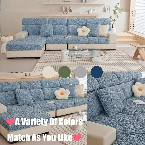Seersucker Stretch Soft Sofa Cover