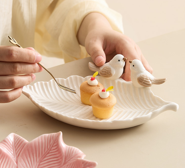 Handmade Ceramic Bird Flower Plate — Where Art Meets Functionality