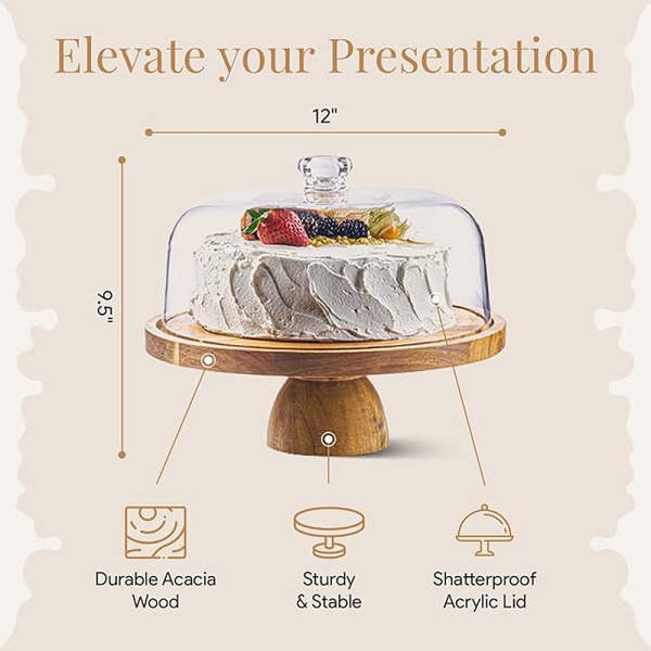 2-in-1 cake stand & charcuterie board