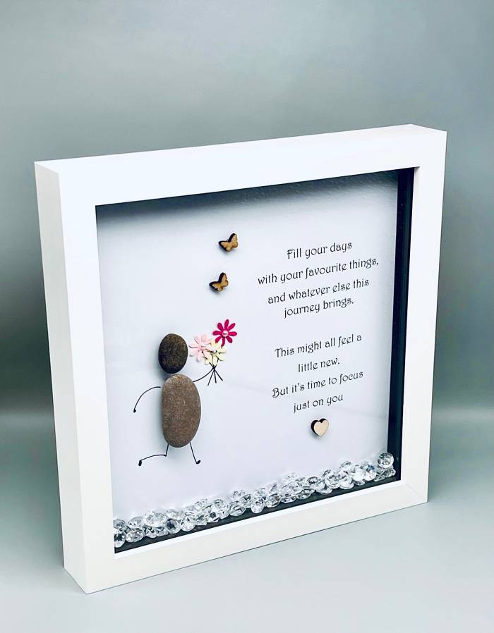 Christmas Sale 49% OFFGood luck present, pebble art picture framed poem