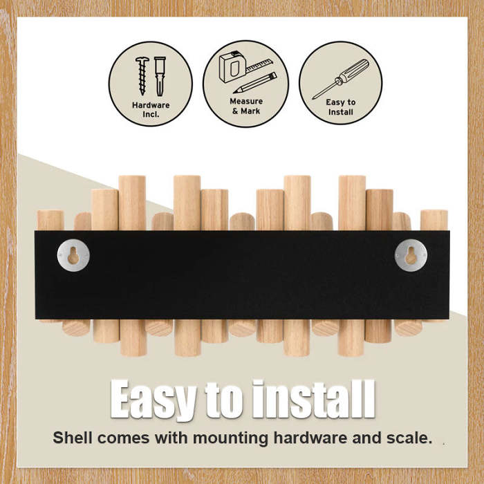 Solid Wood Coat Rack