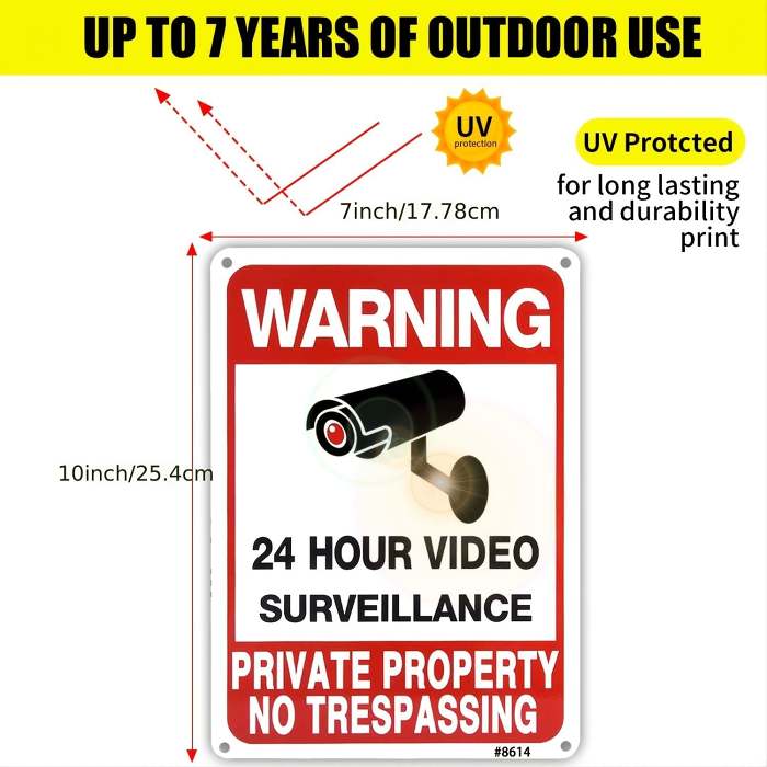 4pc Heavy-Duty No Trespassing Signs