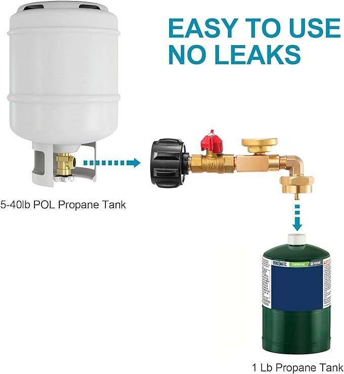 Top-Rated Propane Refill Elbow Adapter with Tank Gauge