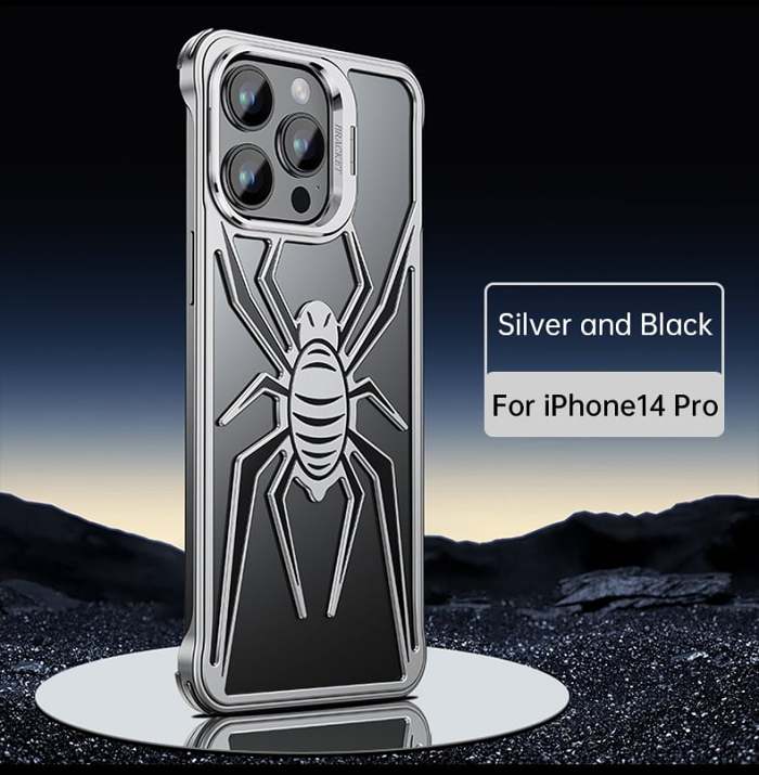 Creative Spider Armor Design Metal Anti-Fall Phone Case