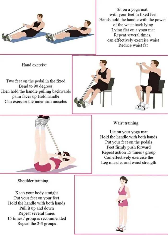 SUMMER BIGGEST SALE 21 Fitness Resistance Bands-4 Tube Pedal Ankle Puller