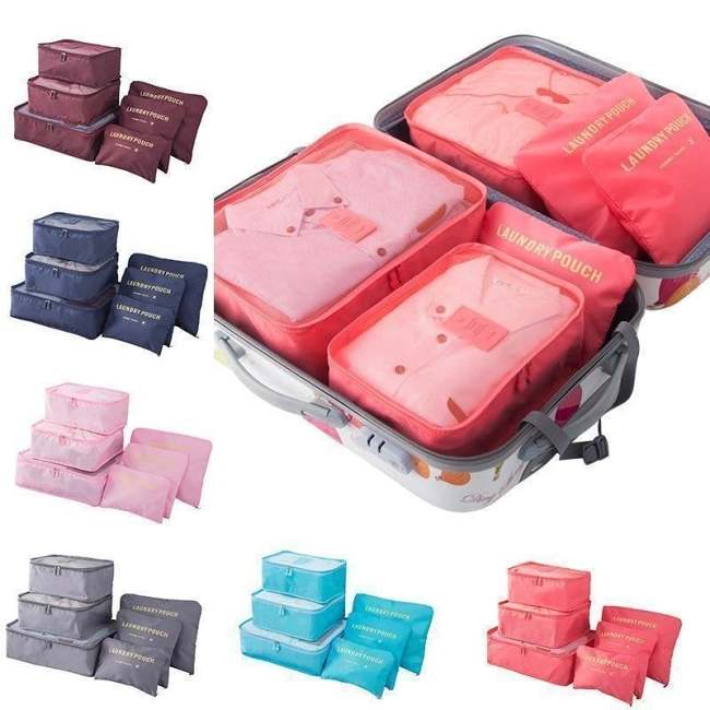 6 pieces portable luggage packing cubesBuy More Save More