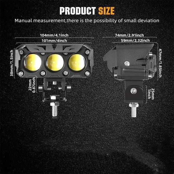 Last Day 50% OffMotorcycle Driving Light LED Auxiliary Light