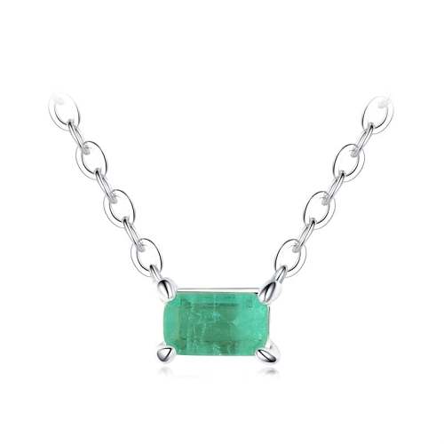 Silver Green Tourmaline Necklace