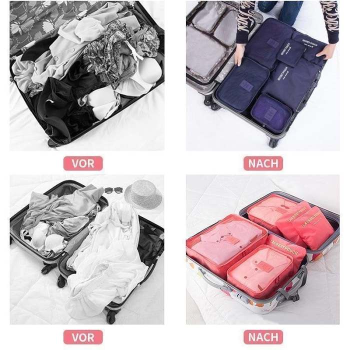 6 pieces portable luggage packing cubesBuy More Save More