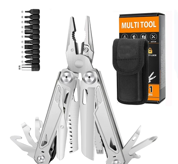 28-in-1 outdoor all -steel folding tool clamp camping equipment