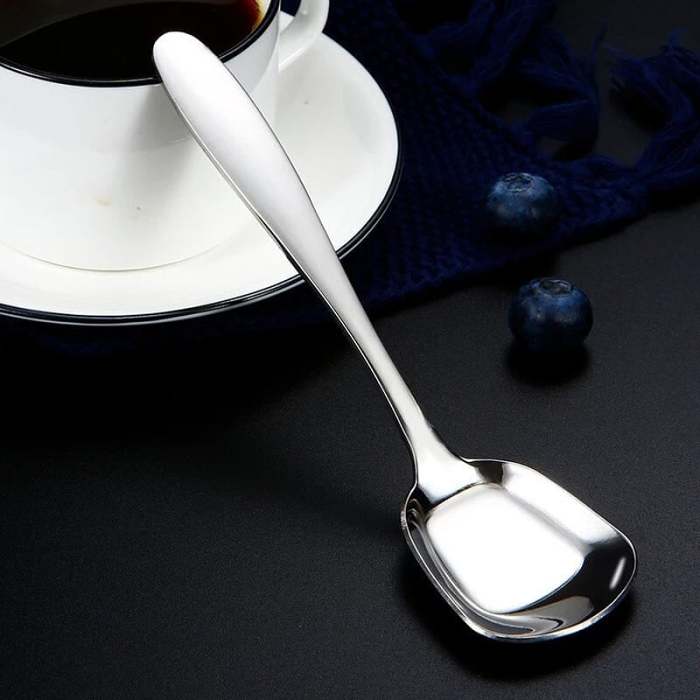 Square Head Stainless Steel Spoon