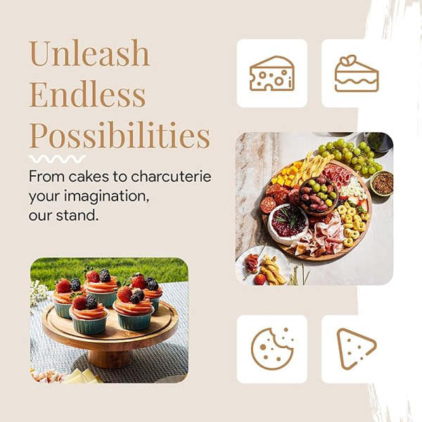 2-in-1 cake stand & charcuterie board